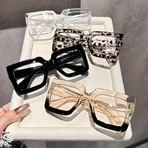 4pcs Women's Geometric Vintage Clear Glasses Set for Casual Activities Women's Gift Daily Life Office Reading Decoration Eyeglass Frames Plastic Material