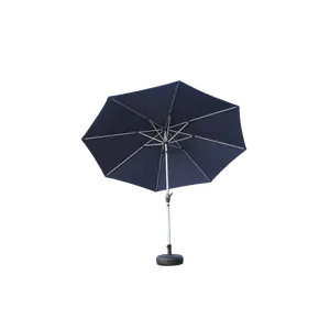 9FT Patio Umbrella, Outdoor Table Umbrella with Push Button Tilt and Crank, UV Protection Waterproof Market Sun Umbrella with 8 Sturdy Ribs for Garden, Deck, Backyard, Pool (Navy Blue)