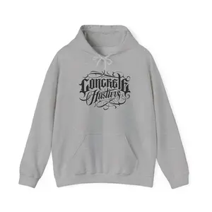 Concrete Hustle Unisex Hooded Sweatshirt | Urban Chic Fashion, Casual Comfort, Streetwear Style, Gift for Hustlers, Cozy Layering
