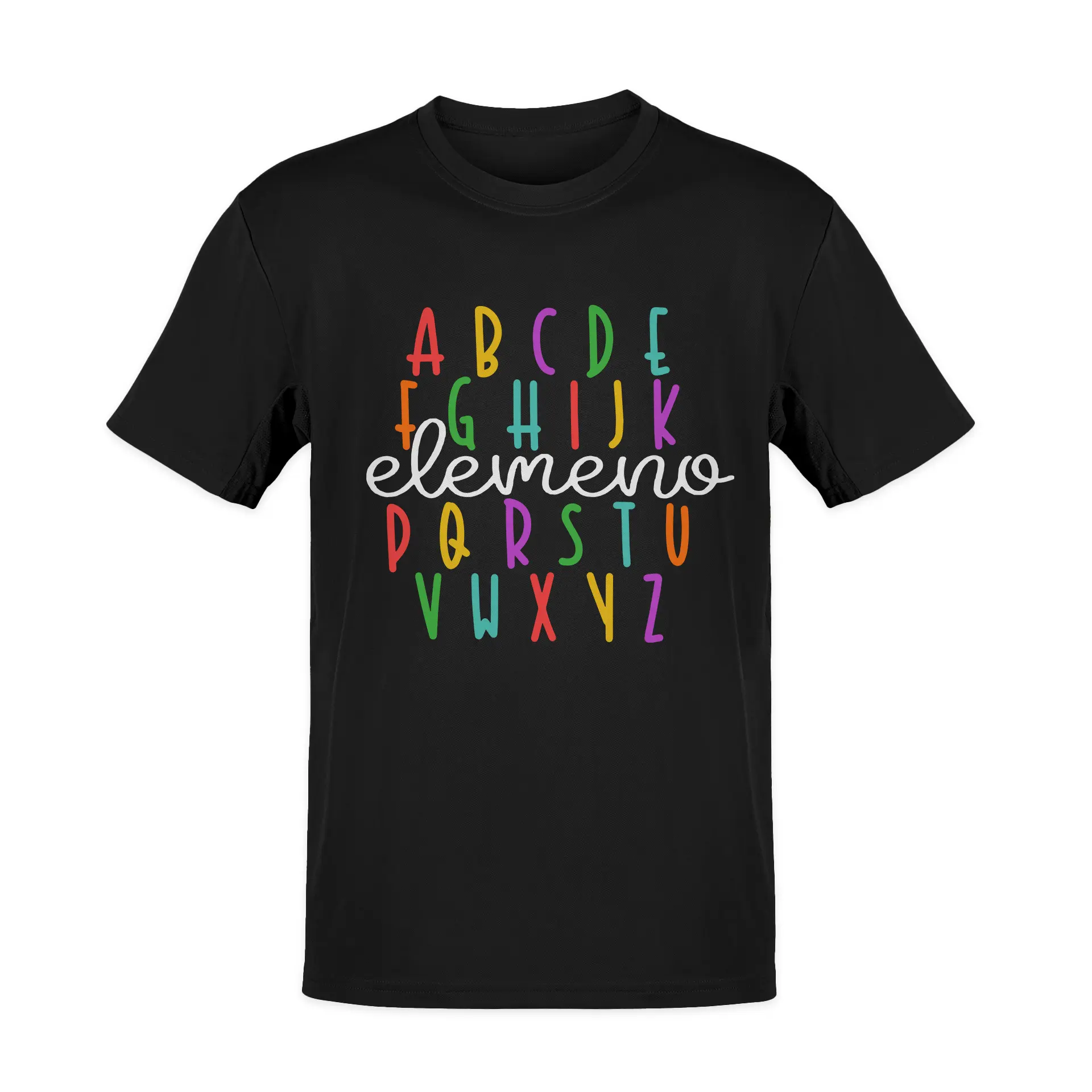 Teacher Shirt Abc Alphabet Elemeno Women Soft Cotton T-Shirt S-3XL Funny Inspirational Letter Print Graphic Tees Teacher Gift Teacher Outfit Tops