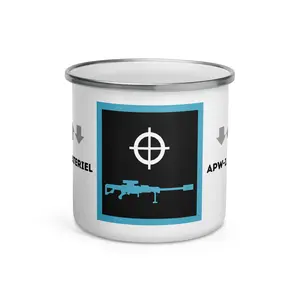 Anti-Materiel Rifle Stratagem 12oz Enamel Mug (Helldivers Inspired)