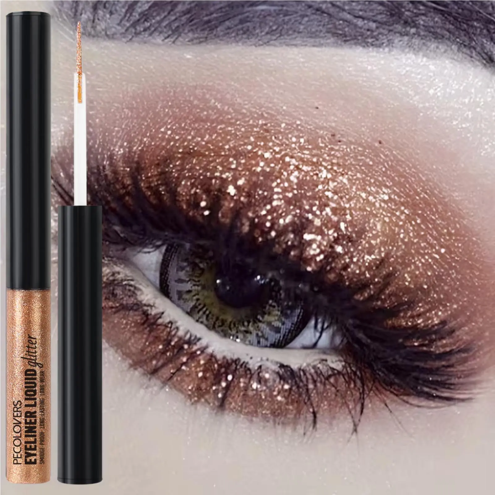 1PC Liquid eye shadow ,Colors Makeup Nude Colors , Natural Nude Matte Shimmer Glitter, Pigment Eye Shadow ,Long-Lasting Waterproof