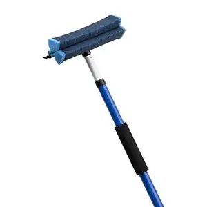 212 MAIN Durable 7-Inch Telescopic Squeegee - Extension Squeegee with Plastic Scrubber, Nylon Scrub, Extends to 4ft, Long-Reach Home Care Supply (Model 59084), Extension Squeegee Squeegees, Long-Reach Squeegees