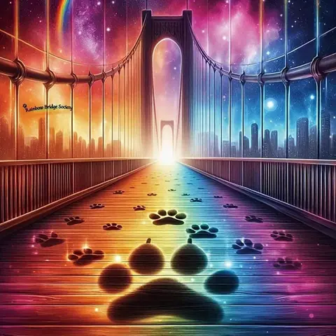 5D DIY Diamond Arts Colorful Painting Kit, Bridge & Paw Print Pattern Diamond Arts Colorful Painting, DIY Crafts Decorative Art Picture for Beginner DIY Kits