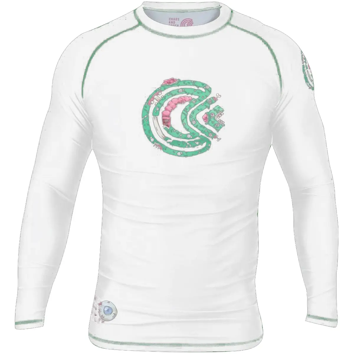 Chaos and Order Z-Series Premium Long Sleeve Jiu-Jitsu Rashguard - White