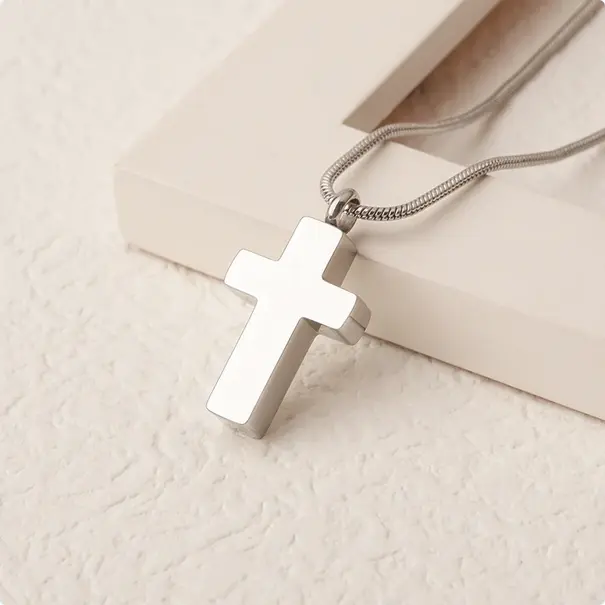 Cross Memorial Necklace - Urn Ashes Holder Jewelry