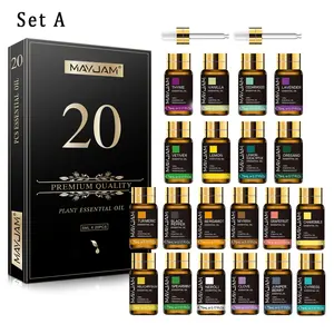 Natural Plant Extract Massage Oil Set, Plant Based Oils 20/40pcs/set Glass Bottle Essential Oil, Aroma Spa Massage Oil, Suitable for Everyday Use