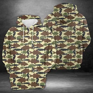 Amazing Camouflage Fish 3D Printed Hoodie