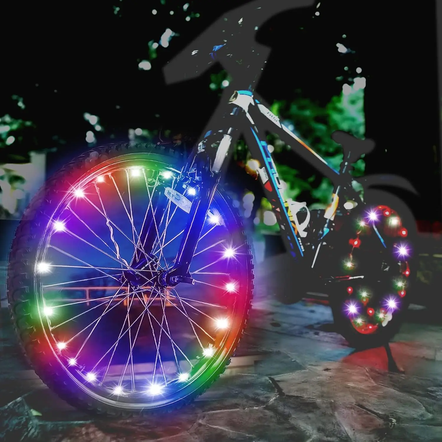 LED  Wheel Light,Night Cycling  Wheel Light,IP65 ,3 modle Lighting,Easy Install and Fits  Bikes,Not Affect Riding,with