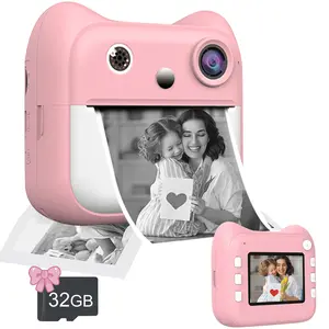 Children's camera toys，children's digital camera gifts，suitable for girls and boys aged 3-12，Christmas and birthday gifts，equipped with 32GB memory card，suitable for children aged 3，4，5，6，7，8，9，10，11and12