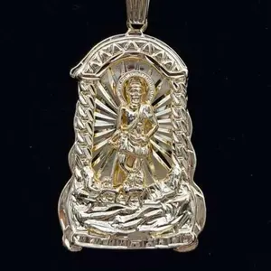 14k Gold Bonded Pendant and Necklace with Elegant Chain ( san lazaro )