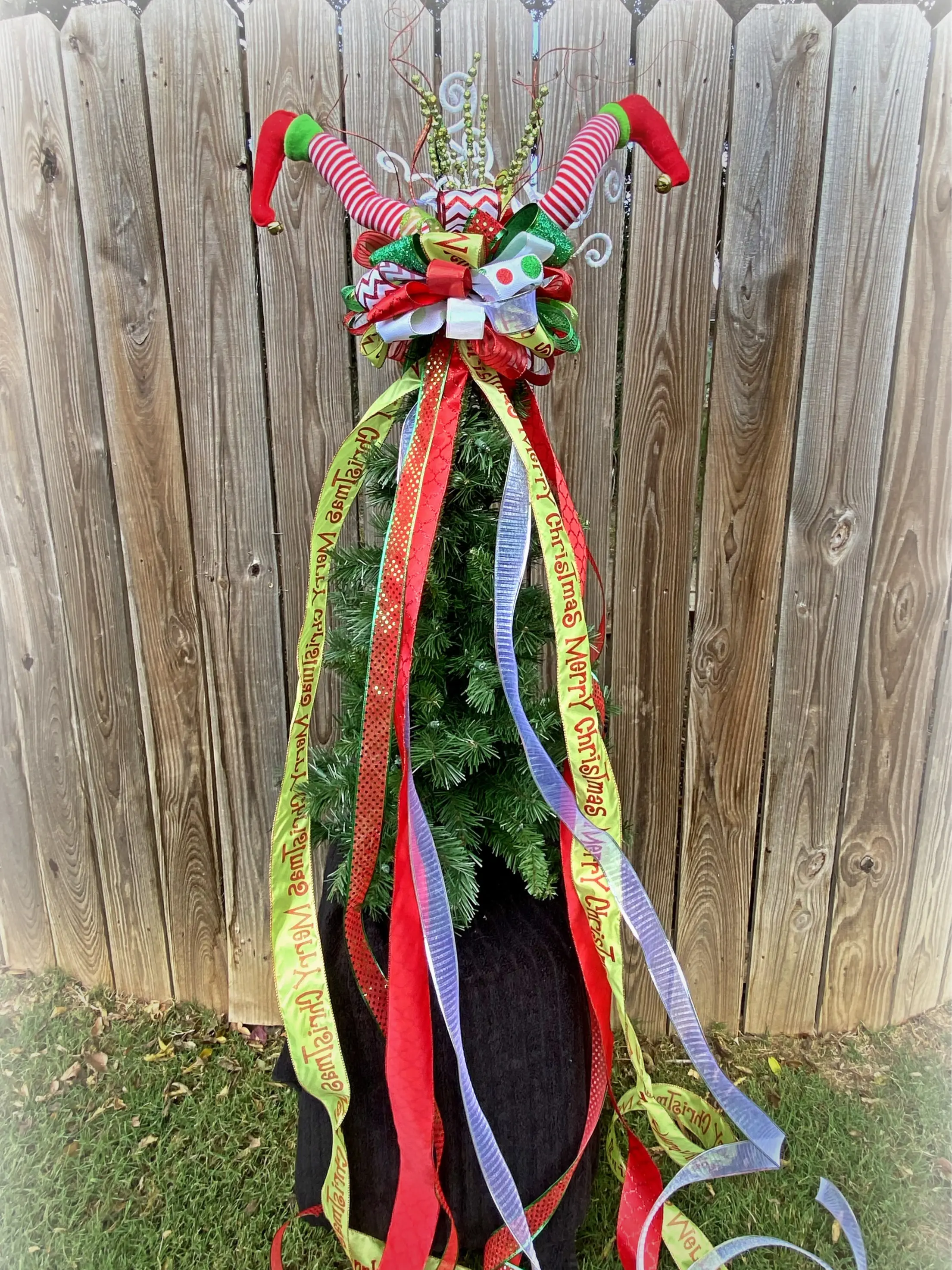 Elf Feet Christmas Tree Topper