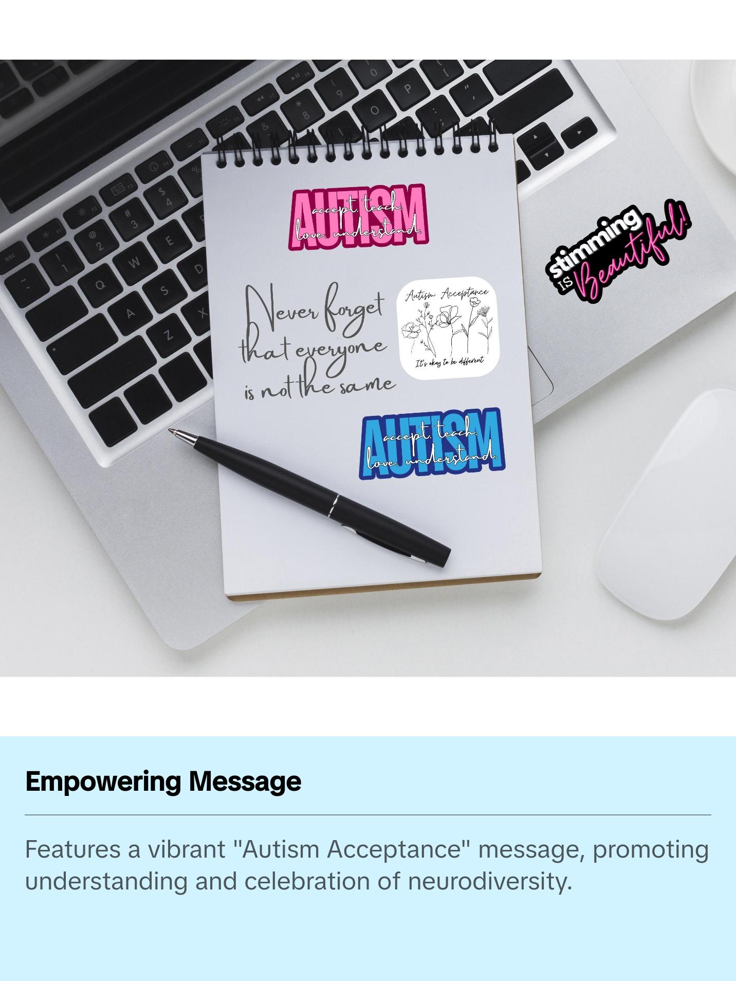 Blue Accept Teach Love Understand Sticker, Autism Awareness Sticker, ABA sticker, Autism Advocate Sticker, Special Need Mom