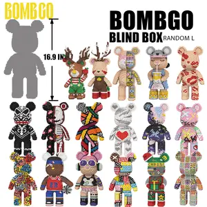 【BOMBGO】Bear Building Block Random box,mystery box ,Bear Toys,Birthday Gift,Christmas Gift,Educational Building Blocks,Trend Decoration,Cool Gifts,Brick,Family Bonding BlackFriday Christmas