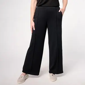 MarlaWynne WynneLayers Cloud Knit Pintuck Front Pull-On Pant