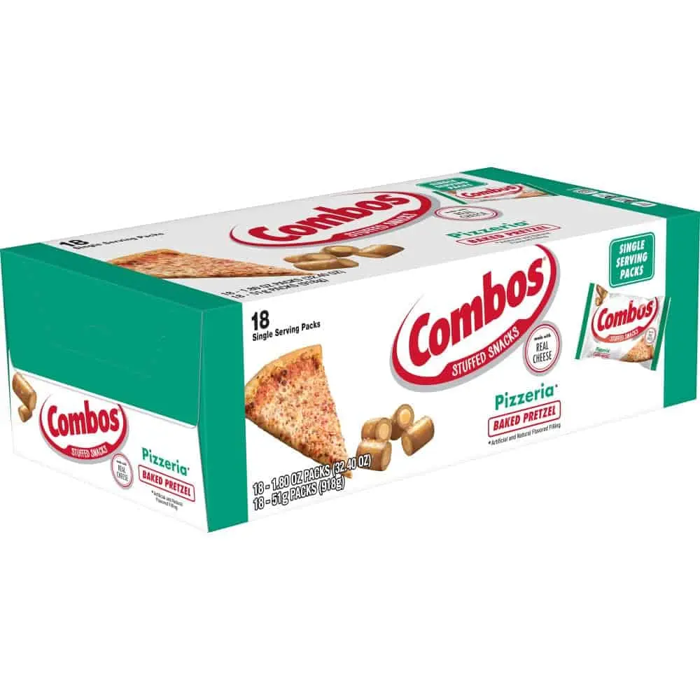COMBOS Cheddar Cheese Pretzel Baked Snacks Bag 1.7 Ounce (Pack of 18)