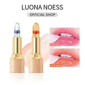 （Christmas sale Buy one get one free）Transparent Jelly Warm Change Color Lipstick [FreeGift]Original lipstick*1 lip color Gloss Lipgloss Makeup Oil Cosmetic Glossy lip care