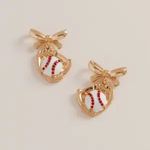 Baseball Softball with Glove Earrings
