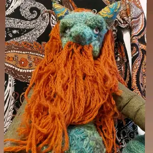 Blue Orange Bearded Troll