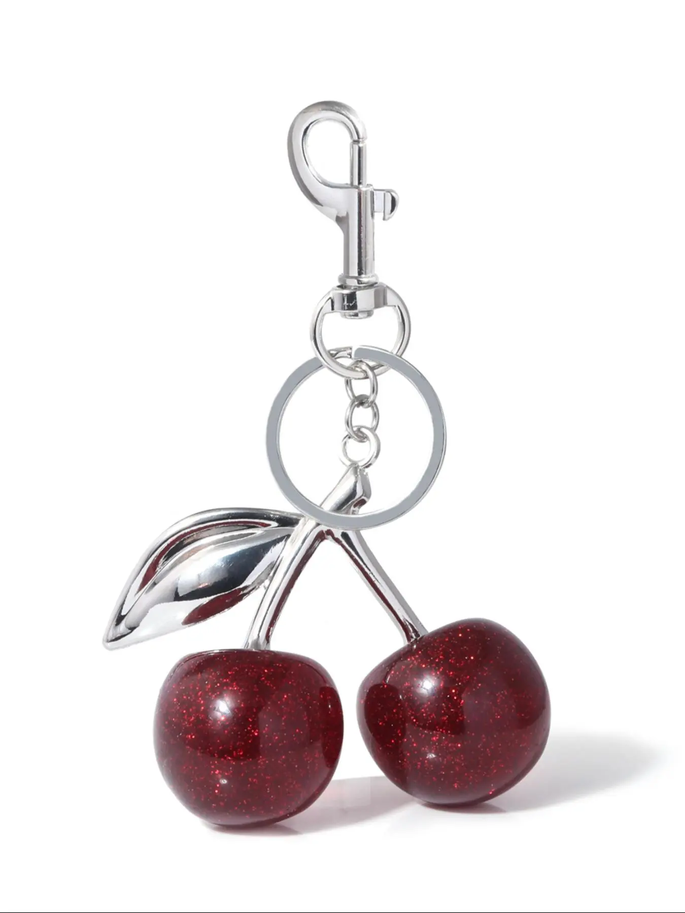 Cute Cherry Design Keychain, Cute Keychain Accessory, Stylish Keychain, Fashionable Alloy Keychain for Women & Men, Trendy All-match & Exquisite Keychain for Birthday Gift, Fruit Keychain, Keyrings