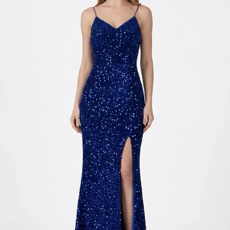 green emerald velvet dress Tight Backless Long Atria Prom Dress