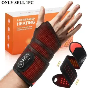 Portable Wrist Heating Massager, Multi-Function Hand Vibration Heating Wrap, Three-Tier Timer Temperature Control, Breathable Warm Therapy Strap, Infrared Heat, Heated Wrap