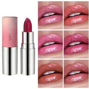 Metallic Shine Glitter Lipstick | Luxe 3D Metallic Finish, Nourishing Smooth Formula, Opulent Shimmer for Stunning Lips