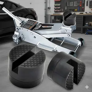 Heavy Duty Rubber Jack Pad Adapter, Frame Protection Lift Tool for Vehicle Repair, Garage Equipment and Mechanical Support with Floor Groove Design