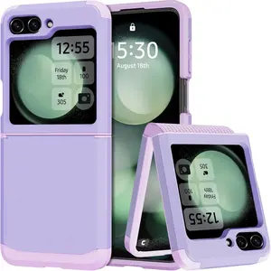 For Samsung Galaxy Z Flip 5 Case With Hinge Protection, Heavy Duty Shockproof Drop Proof Full Body Protective Bumper Phone Cover For Galaxy Z Flip 5 5G (2023)