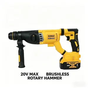 DEWALT DCH263 18V XR/20V MAX Brushless SDS-Plus 3-Mode High-Performance Tool for Concrete Drilling, Chiseling, Heavy-Duty Anchor Installation, with System & Dust Extraction Compatibility