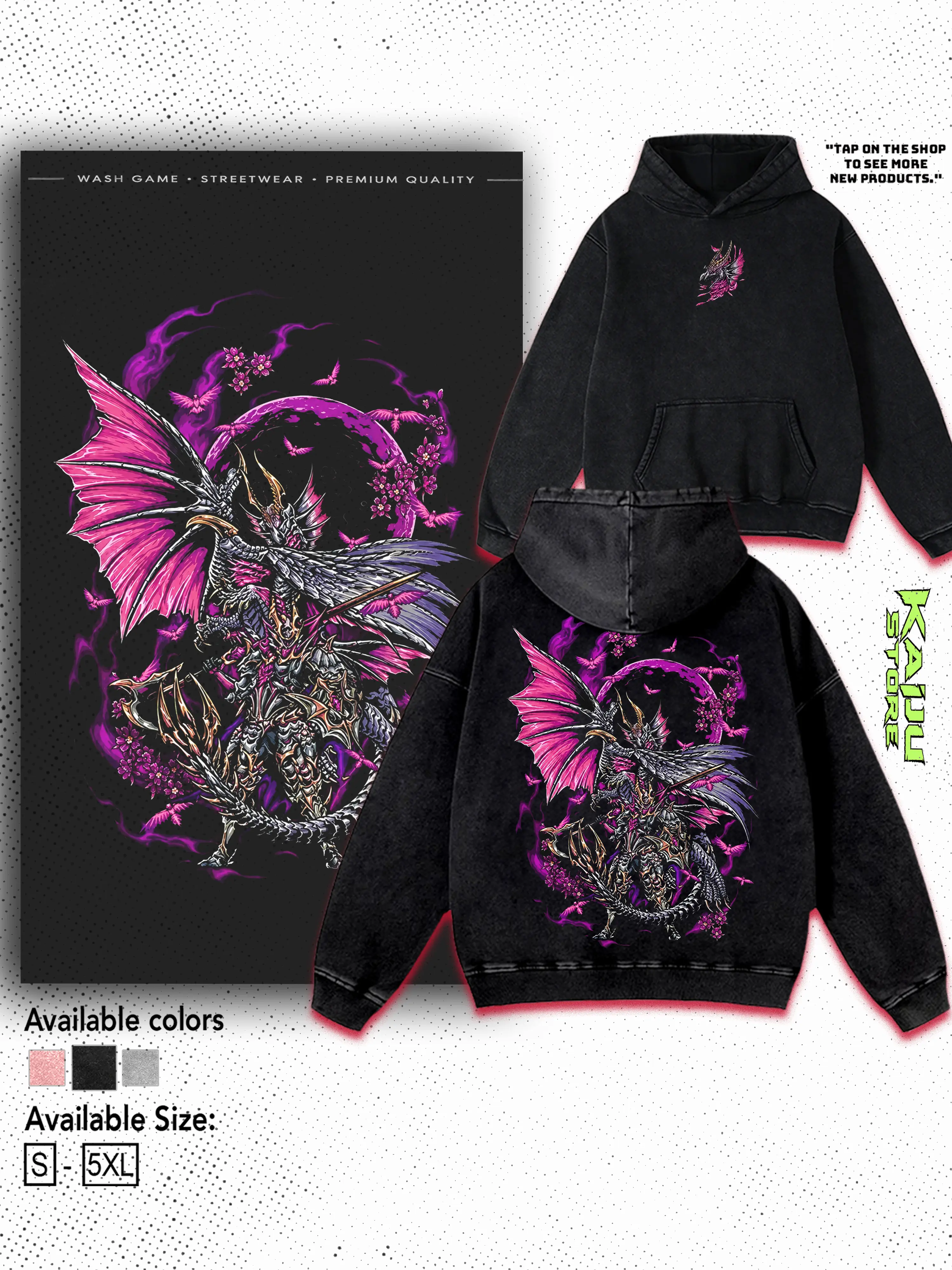 Monster Hunter Malzeno Shirt Vampire Dragon Vintage Washed Hoodie | Sweatshirt | T-Shirt | Tanktop , Retro Gaming Gothic Graphic Tee Faded Dark Fantasy Y2K Merch Unisex Gift For Him Her & Gift For Fan, Graphic Streetwear T-Shirt Gift