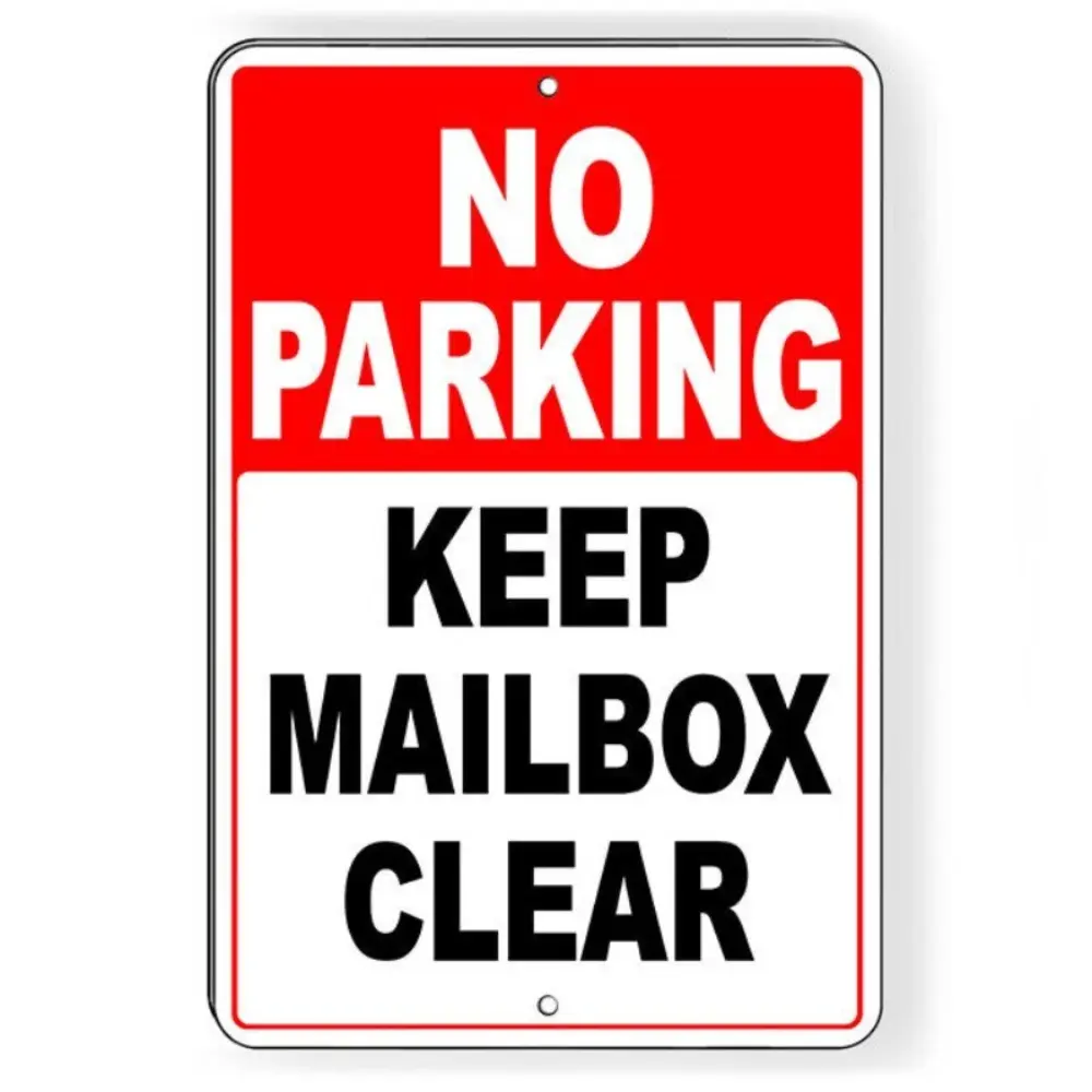 Access Keep Clear Mailbox Sign Durable Aluminum No Parking Warning for 24/7 Security