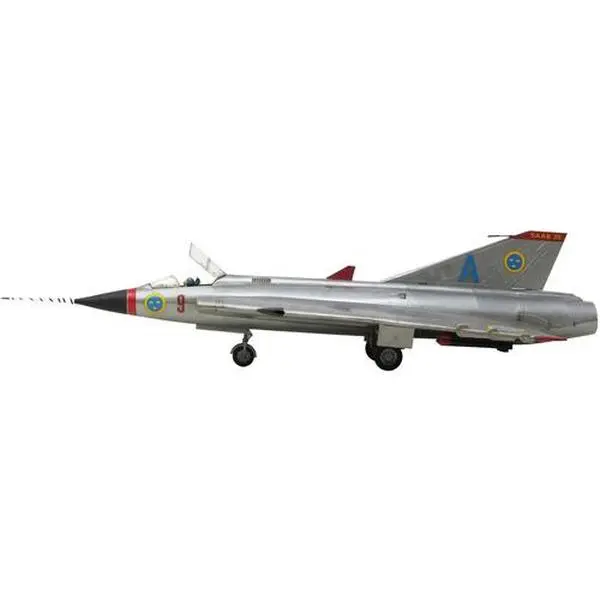 J-35 Draken Supersonic Fighter Jet with Firing Missiles 1/48 Scale Model Kit  [COLLECTIBLES]