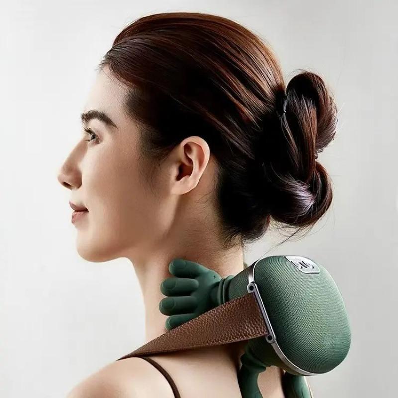 Bionic Heating Massager, Shoulder Neck Electric Acupressure Master, Wireless Portable Design, 3D Deep Tissue Pillow, 3 Speed Settings