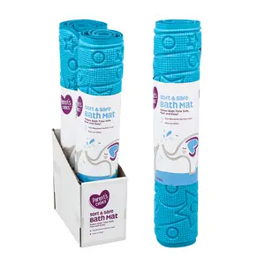Durable Non-Slip Bathroom Mat with Suction Cups for Tub & Shower, Easy to Clean, 40x16 Inches, Blue, 1-Pack , 2-Pack or 4-pack
