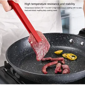 One-Piece Silicone Anti-Scald Non-Slip Bread Clip, Food Clip Pasta Clip, BBQ Grill Meat Steak Holder, Durable Kitchen Utensil