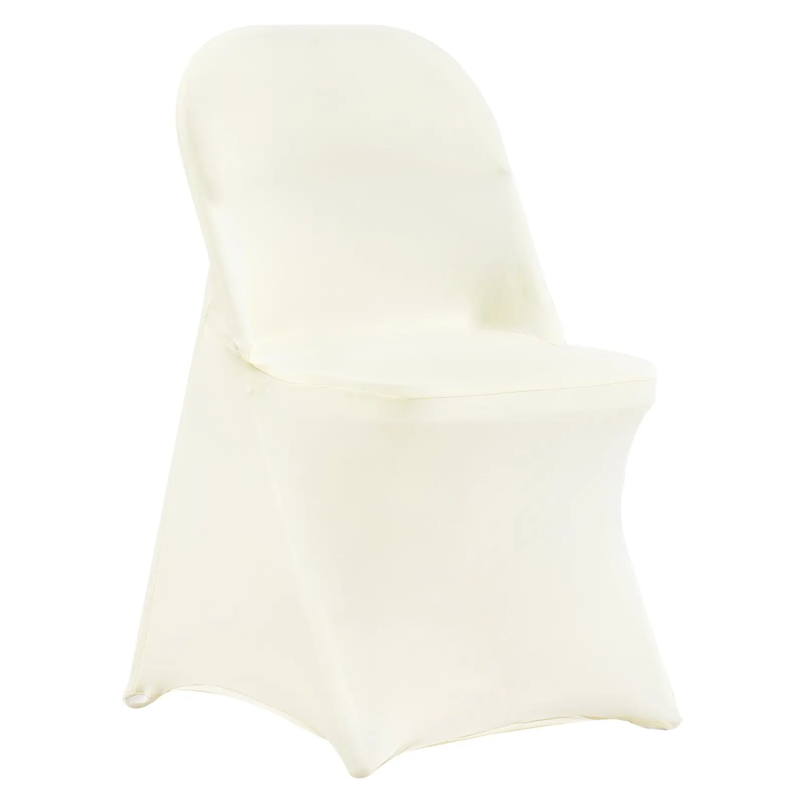 【Summerfinds】VEVOR 30 Pcs Ivory White Stretch Spandex Blend Folding Chair Covers, 95% Polyester, 15.7x16.5x30.3 in Stretch-Fit Universal Slipcovers, Wrinkle-Resistant, Tear-Resistant, Washable Durable Protectors with Pockets for Wedding, Events
