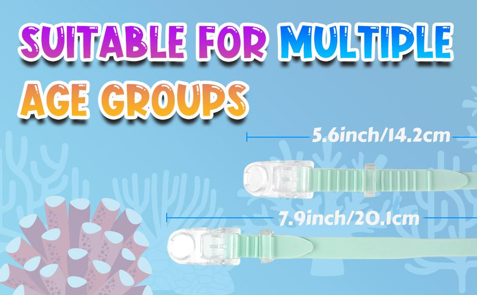 2 Pack Swimming Goggles for Adults & Kids, Full-Cover Anti-Fog UV Protection No-Leak Wide View Swim Goggles for Men Women Boys Girls