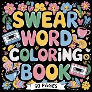 Swear Word | Adult Coloring Book Cuss Words:: 50 Bold and Easy Groovy & Funny Designs for Relaxation.