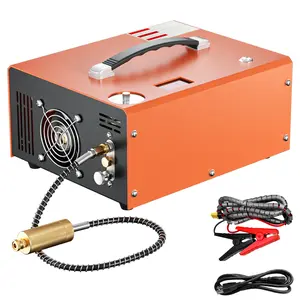 PCP Air Compressor 4500Psi/30Mpa, 350W Oil-Free Fast Fill Pump with Auto Shut-Off, Dual Power 12V DC & 110V/220V AC, Portable Air Pump Paintball, Air Rifle, Airguns HPA Tanks