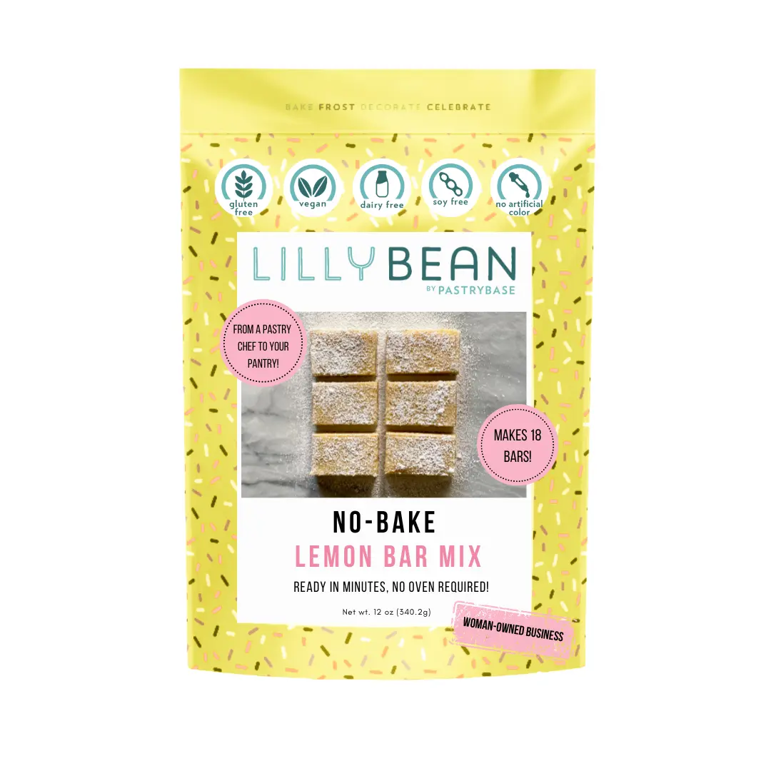 LillyBean No-Bake Lemon Bar Mix. Vegan, Gluten Free, Top 9 Allergen Free Dairy Free