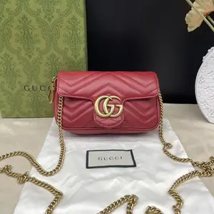 Pre-owned GUCCI Leather Shoulder Bags 7.8'' R17249 Shoulder Bag C10144425731 0305 T1 Qiqi