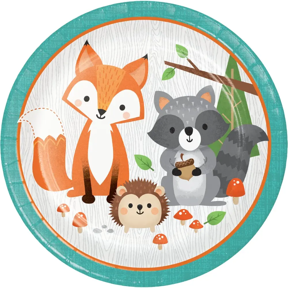 Creative Converting 343945 9 in. Wild One Woodland Paper Plates - 8 Count - Case of 12