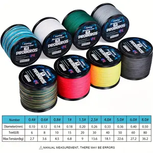 1000M/1094YDS Braided Fishing Line, 4 Strands Abrasion Resistant Zero Stretch Braided Lines Super Strong Superline 6Lb -80Lb Test, Multi-Colored, Durable, High-Quality Fishing Line