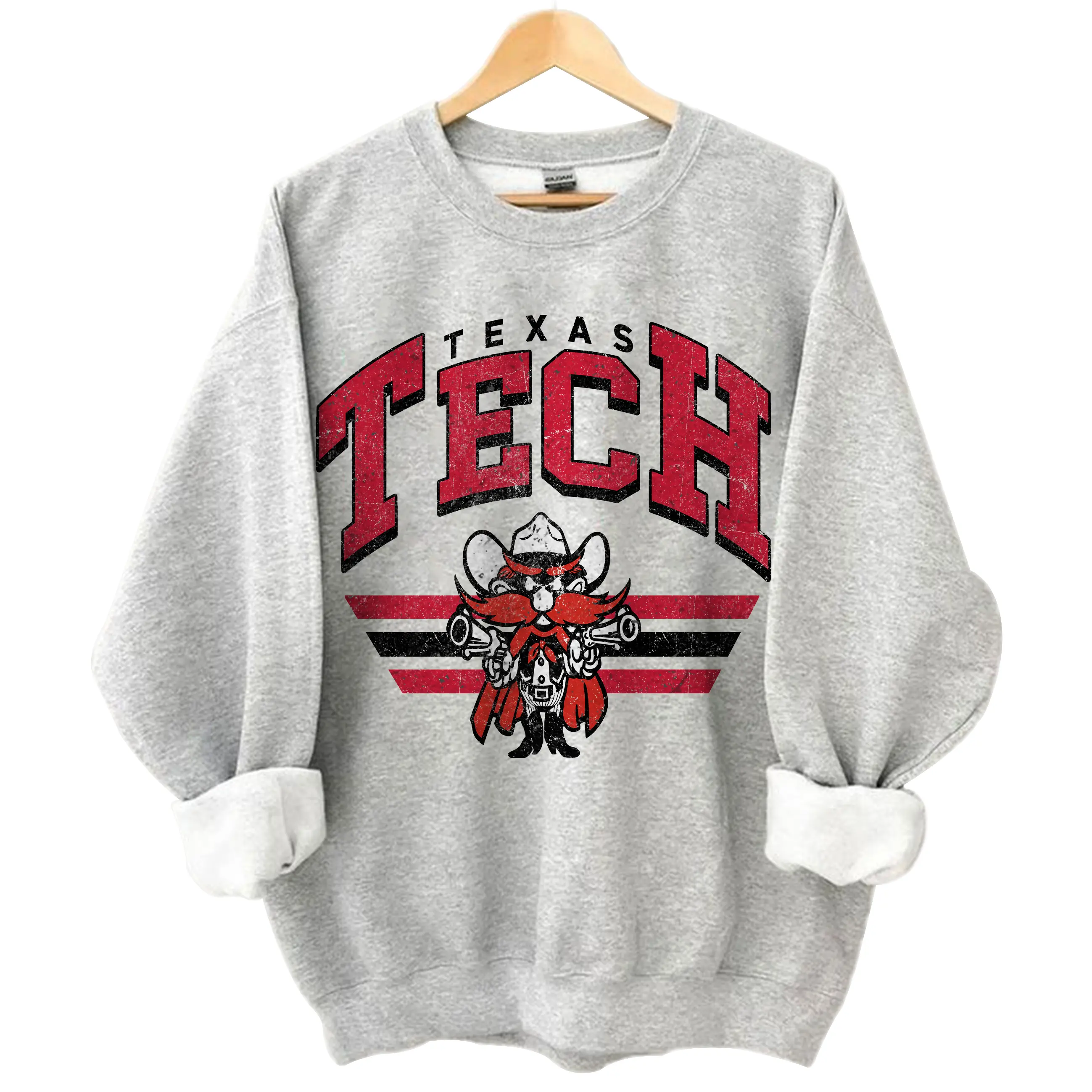 Texas Tech Red Vintage Football Fashion Sweatshirt, The Texas Tech University Classic Football Sweatshirt, Gift For Football Fans