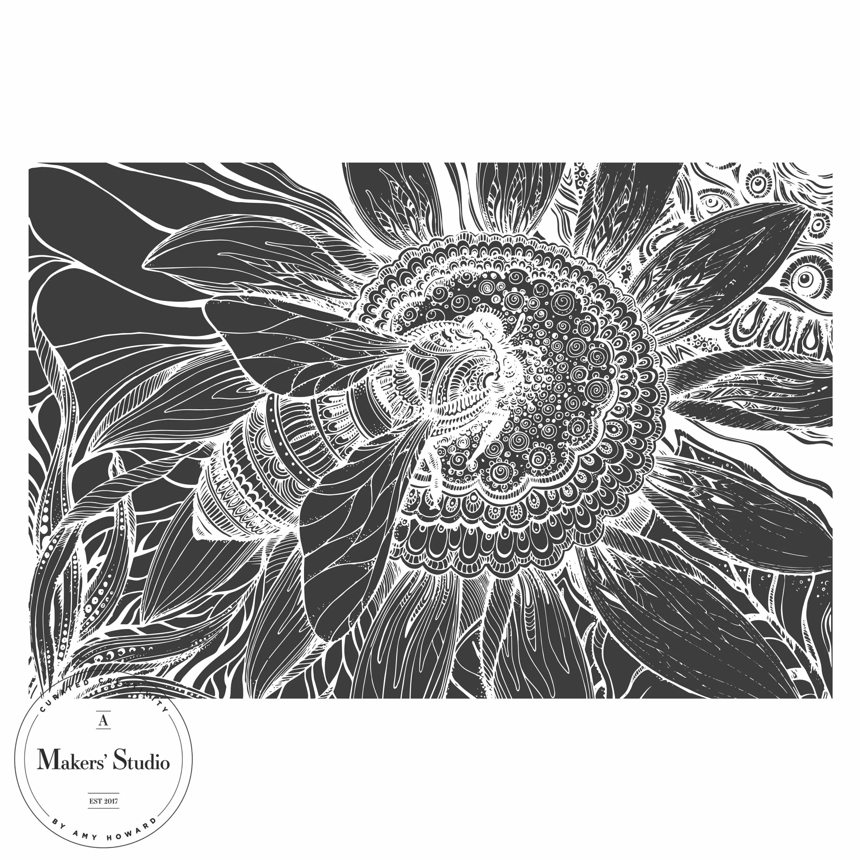 Polynesian Bee - Mesh Stencil 12x18