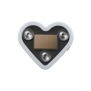 Car LED Ambient Light, Multiple Lighting Modes And Multicolor Modes, Solar-Powered Heart-Shaped LED Light, Romantic Decor Gift For Couples, Women, And Men