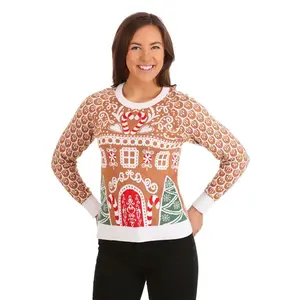 Women's Gingerbread House Ugly Christmas Sweater