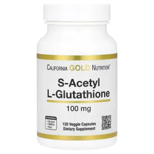 California Gold Nutrition S-Acetyl L-Glutathione, 100 mg, 120 Veggie Capsules
