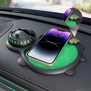 Car Anti-Slip Mat, Multi-Functional Dashboard Phone Holder, Temporary Parking Number Plate, Key Card Storage Pad, Creative Turtle Air Freshener, Car Accessories